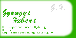 gyongyi hubert business card